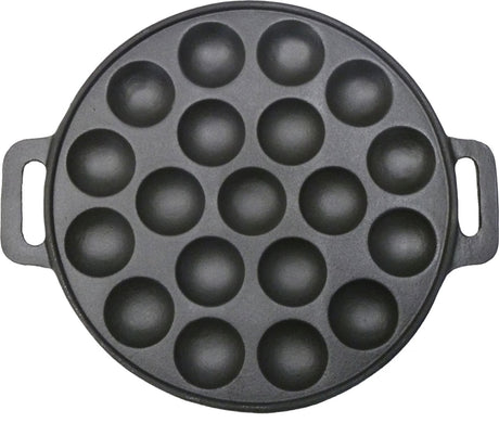 Aro Houseware Poffertjes-Platte 24 cm Gusseisen für 19 Poffertjes für alle Wärmequellen geeignet.