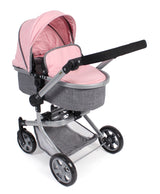 Bayer schicker Puppenwagen Mika Kombi (grau hellrosa)