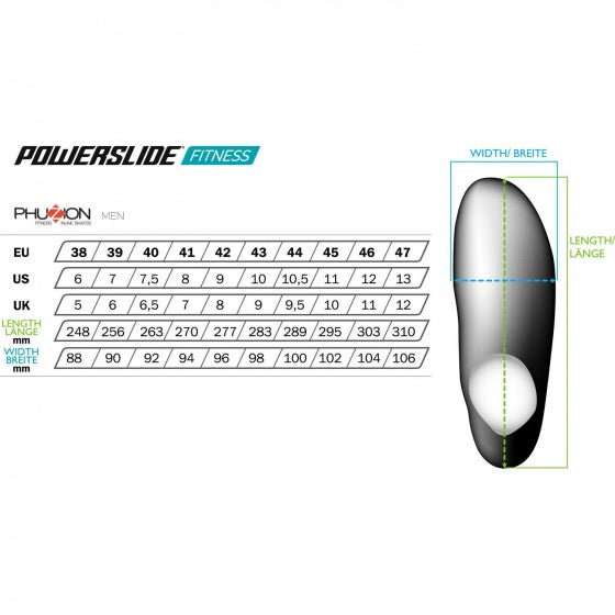 Powerslide Inlineskates Phuzion Radon 80 Dreifaltigkeit Männer Schwarz Größe 37