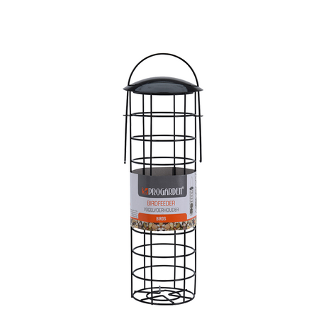 Pro Garden Vogelfutterhalter Metall ø7x31,5cm schwarz