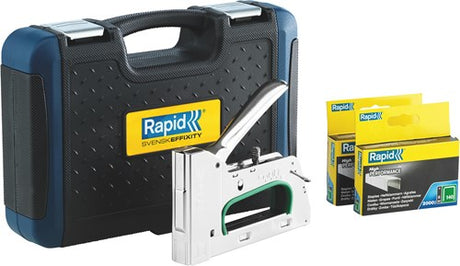Rapid pro r34 handtacker in premium koffer | incl. 5.000 nieten