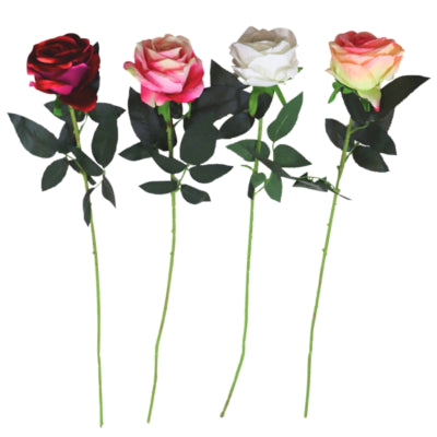 Künstliche Rose 76 cm sortiert