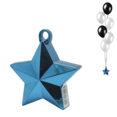 Amscan Ballongewicht Stern blau 10 cm | 24 Stück