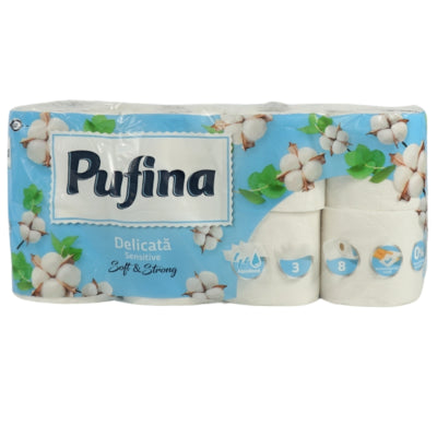 Pufina Toilettenpapier 8 Rollen 3-lagig | 7 Stück