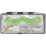 Jofrika Cosmetics künstliche Wimpern grün silber 9,5 cm B-Wahl | 60 Stück