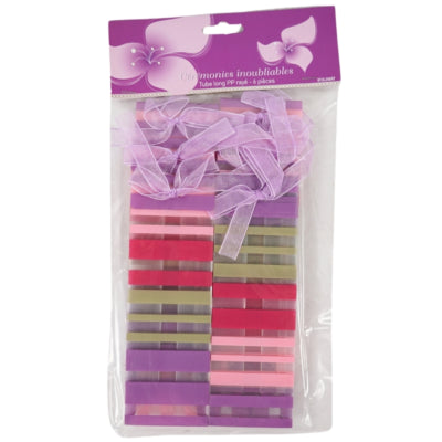 Geschenktüte gestreift lila 15 cm 6 Stück | 24 Stück