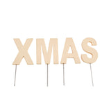 Abi Deko Weihnachtsbuchstabenstecker Weihnachten creme 5 cm | 24 Stück