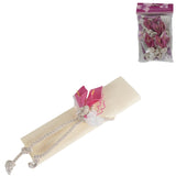 Serviettenring Seil mit Blumendekor rosa 4 Stück | 24 Stück