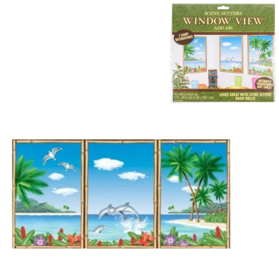 Amscan Wanddekoration Triptychon Poster tropisch 85 cm 3er Set | 24 Stück