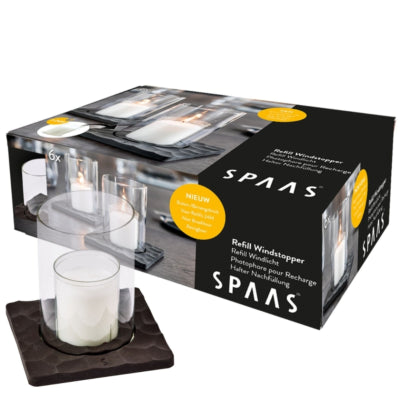 Spaas(r) Teelichthalter für Windstopper-Nachfüllungen 11,5 cm 6 Stück | 3 Stück