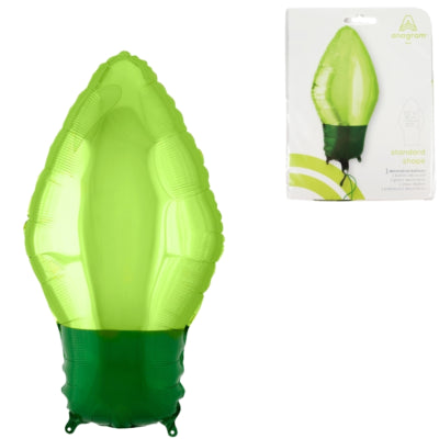 Amscan Folienballon Weihnachtslampe grün 55 cm | 25 Stück