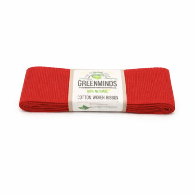 Greenminds Band Baumwolle rot 2 m | 48 Stück