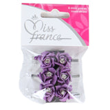Klemme mit Blume lila 2,5 cm 6er-Set | 24 Stück