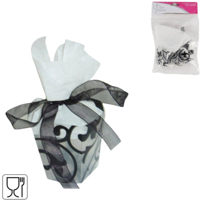 Miss France Geschenkverpackung schwarz 5 cm 6er Set | 24 Stück