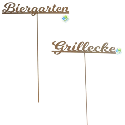 Alma Garden Gartenstecker Rostbraun 95 cm 2 sortiert | 24 Stück