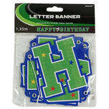 Amscan Buchstabengirlande Happy Birthday Fußball 135 cm | 24 Stück