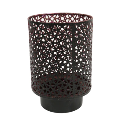 Casablanca Laterne schwarz lila 20 cm | 4 Stück