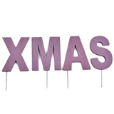 Abi Deko Weihnachtsbuchstabenstecker Weihnachten lila 8 cm | 24 Stück