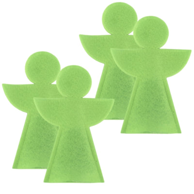 Weihnachts-Eierwärmer-Engel aus Filz grün 20 cm 4er-Set | 18 Stück