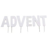 Abi Deko Weihnachts-Buchstabenausstecher Advent weiß 8 cm | 24 Stück