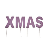Abi Deko Weihnachtsbuchstabenstecker Weihnachten lila 5 cm | 24 Stück