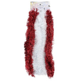 Foliengirlande weiß rot 200 cm 3er Set | 24 Stück