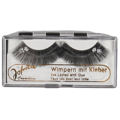 Jofrika Cosmetics künstliche Wimpern schwarz silber 7 cm B-Choice VE500 | 50 Stück