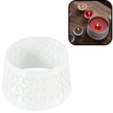 Spaas(r) Kappe für Kerzen geometrisch weiß 8,5 cm | 36 Stück