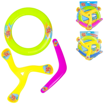 Sun Fun Flying Frisbee Set 30 cm sortiert 3er Set | 12 Stück
