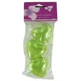 Anhänger Herz grün 6 cm 3er Set | 24 Stück