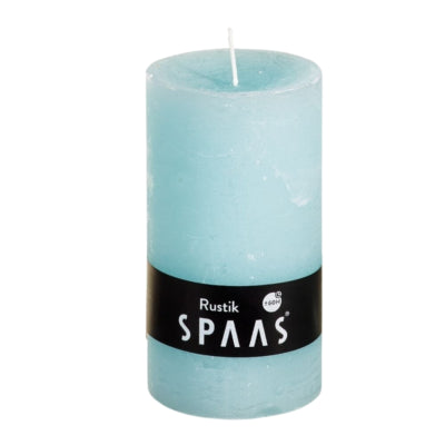 Spaas(r) Stumpenkerze rustikal blau 7 x 13 cm | 8 Stück