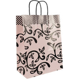 Papiertüte rosa und schwarz 31 cm 250er-Set