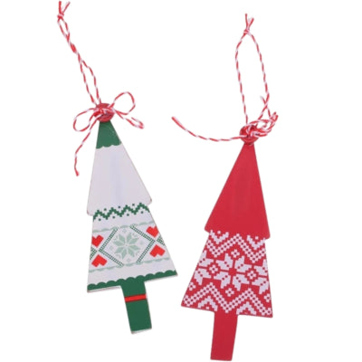 Weihnachtsbaumanhänger 2-fach sortiert 13 cm | 24 Stück