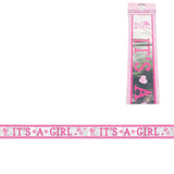 Amscan Folienbanner „It's a Girl“ 7,62 m | 36 Stück