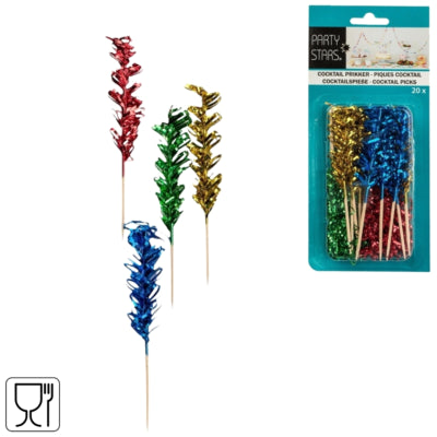 Party stars cocktail skewers 11 cm set of 20 | 36 Stück