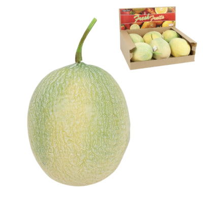 Dekoration Obst Melone gelb grün 15 cm | 6 Stück