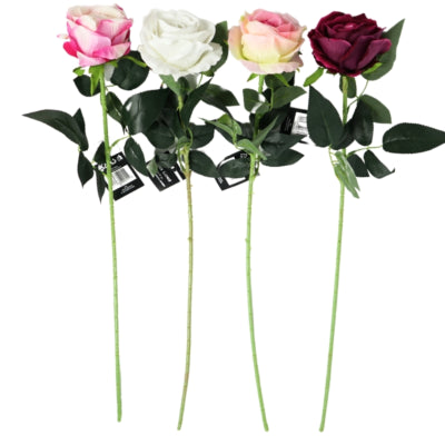 Künstliche Rose 76 cm sortiert