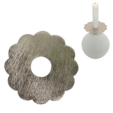 Stjernsund kaarsenring loua bloem zilverkleurig 9,3 cm | 24 stuks