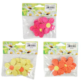 Deko Blumen Papier Glitzer 6 cm 3 sortiert 6er Set | 50 Stück