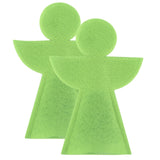 Weihnachtsflaschendeko Engel Filz grün 36 cm 2er Set | 12 Stück