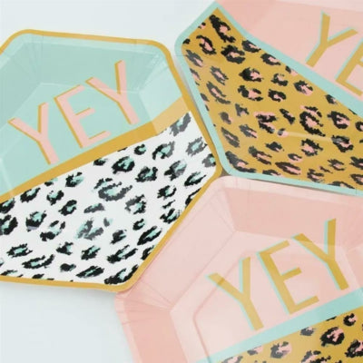 Pappteller Funky Leopard 22,5 cm 8er-Set | 36 Stück