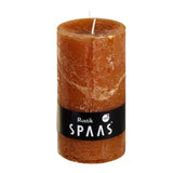 Spaas(r) Stumpenkerze rustikal braun 7 x 13 cm | 8 Stück