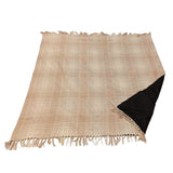 Nehmen Sie ein kariertes Polyback-Picknick-Plaid beige weiß 160 x 160 cm | 10 Stück