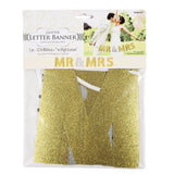 Amscan Buchstabengirlande Mr Mrs gold-silberfarben 365 cm | 24 Stück