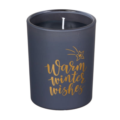 Spaas(r) Duftkerze im Glas Winter wünscht festliches Gewürz 9,5 cm | 6 Stück