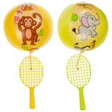 Tennisschläger mit Ball auf elastischem Safari 24 cm 2 sortiert | 12 Stück