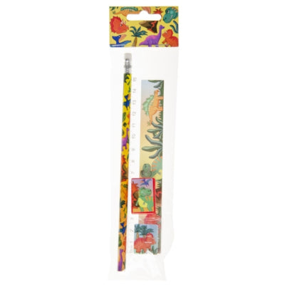 Schreibset Dinosaurier 19 cm 4er-Set | 24 Stück