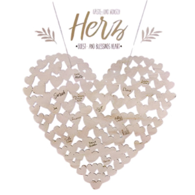 Gästebuch Herz 47 cm | 24 Stück