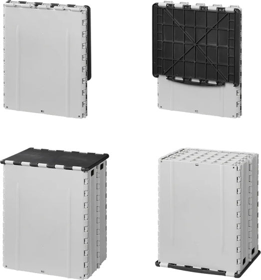 Proplus Abfallbehälter faltbare 35 Liter 25 x 31 x 38 cm grau schwarz