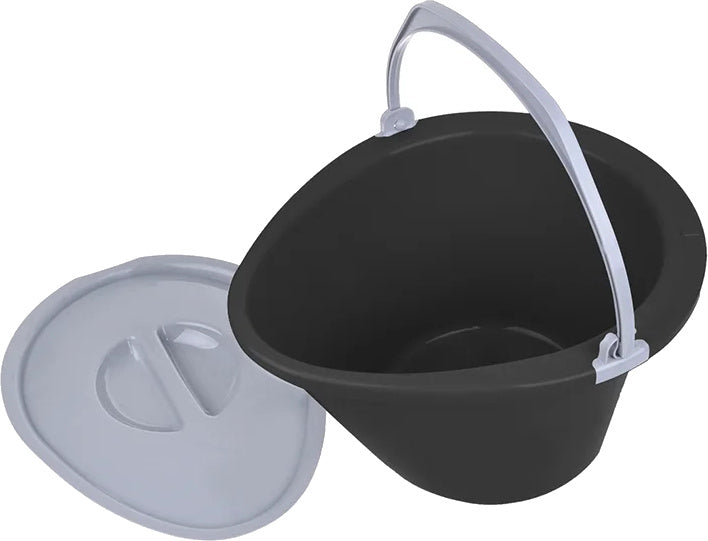 Proplus tragbare Toilette 7 Liter Sitzhöhe 37 cm grau